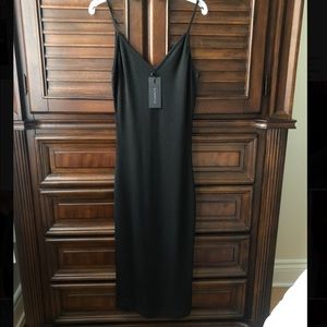 Dynamite Black Midi Ribbed Bodycon dress